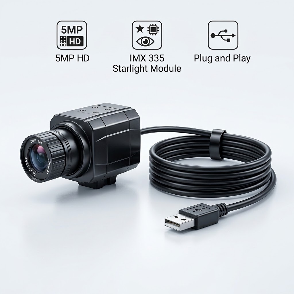 Pi Camera Cable - 5MP/1080P IMX335 USBカメラ、2.8/4/6/8/12/16/25mmレンズ、UVC、30fps、暗視機能搭載、マシンビジョン対応、PC/Linux/Raspberry Pi対応。