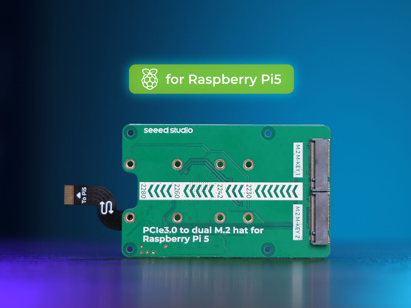 Pi 5 Case - Raspberry Pi 5用PCIe 3.0スイッチ、デュアルM.2ハット、NVMe SSD、Hailo8/8L、Google Coral