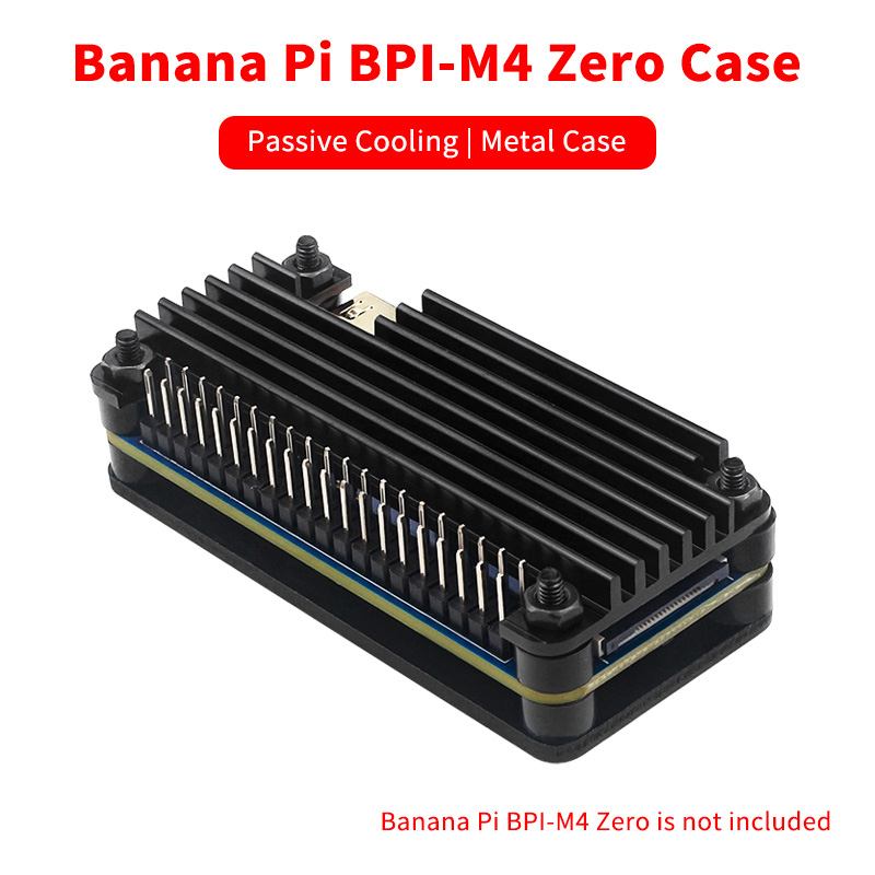 Pi Cooler - Banana Pi BPI-M4ゼロメタルケース、CPUヒートシンク付きアルミニウムパッシブ冷却シェル、保護シェル