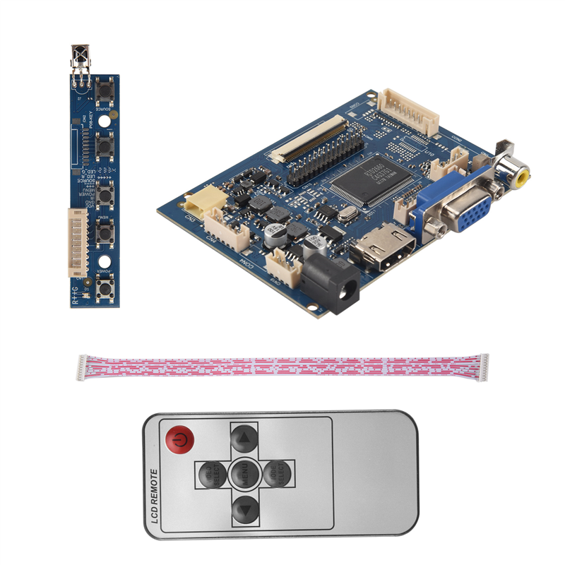 Pi Display - AA08-7インチ 1024 x 600 LCDスクリーンディスプレイドライバーボード、Raspberry Pi用ドライバーボードモニター付き、AV反転優先対応