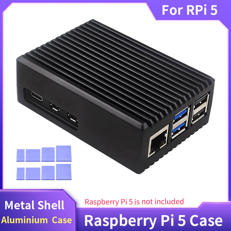 Pi Cooler - Copiアルミニウム合金ケース,パッシブ冷却,シリコンヒートシンク付き