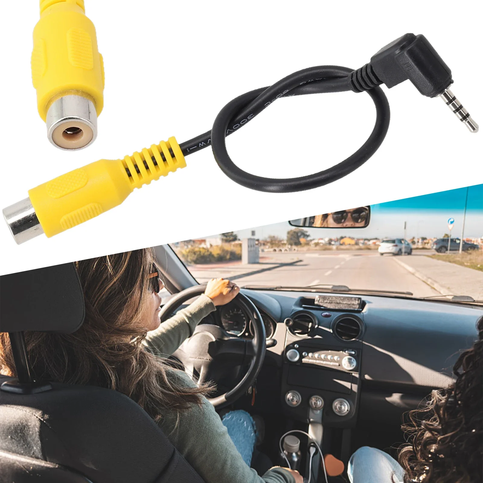 Pi Camera Cable - カーナビゲーションビデオケーブル GPSカメラ変換ケーブル RCA-2.5mm AVコンバーターケーブル リアビュー/リバース/パーキング用 自動車DVR接続用