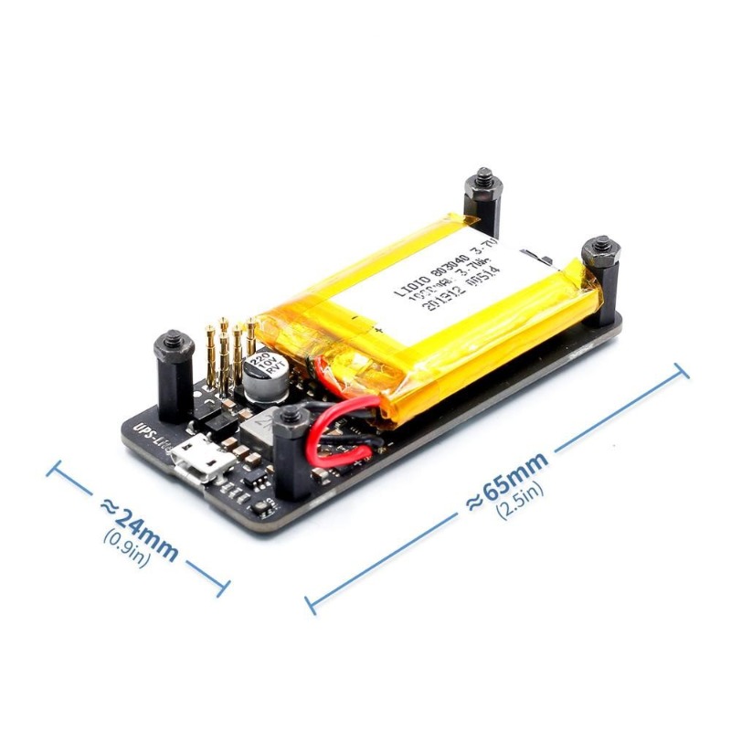 Pi Zero - Raspberry Pi Zeroシリーズ用UPS-Liteモジュール（バッテリー検出機能付き）