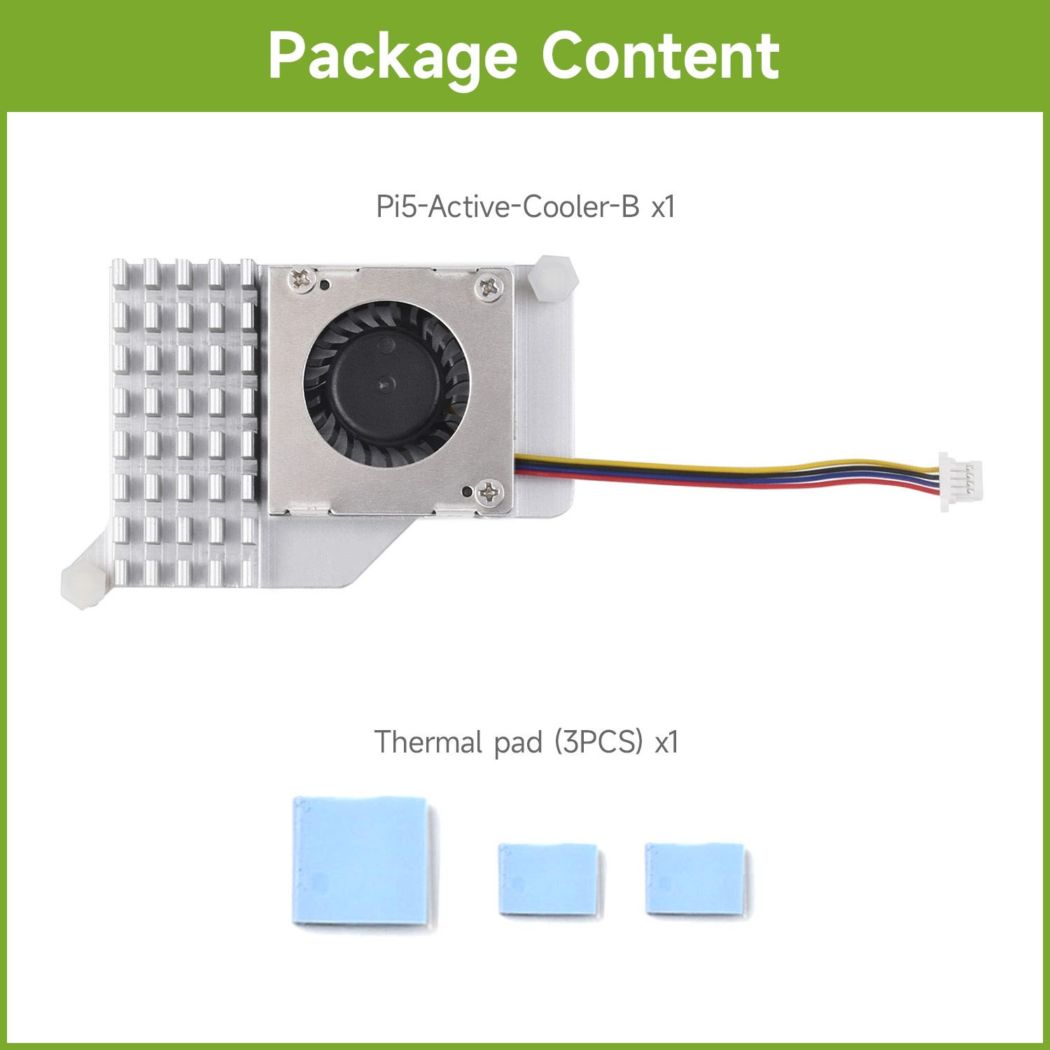 Raspberry Pi 5 - Waveshare アクティブ クーラー (B) Raspberry Pi