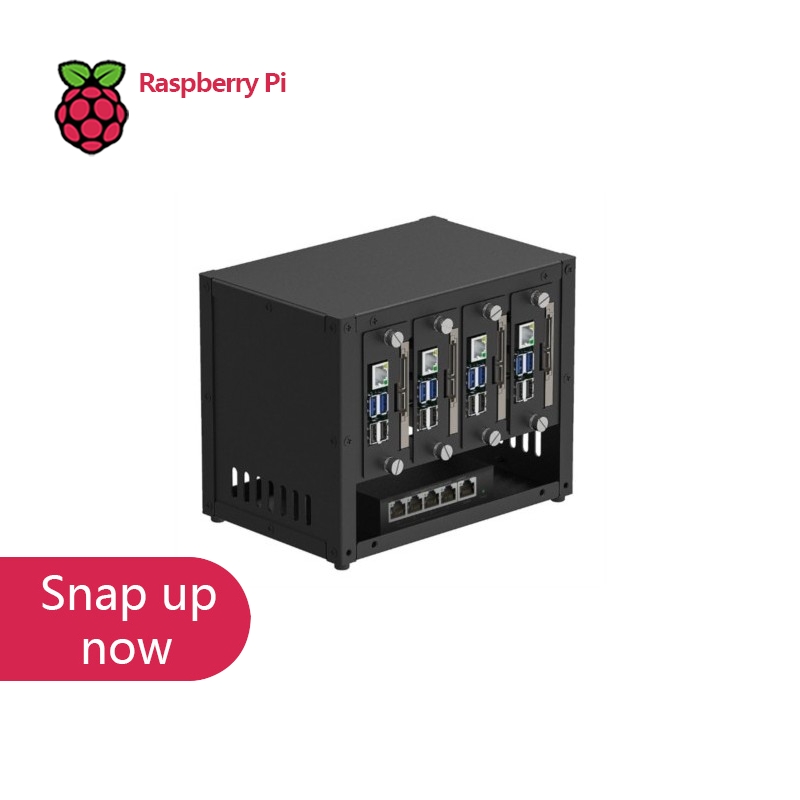 Raspberry Pi 4 - UCTRONICS Raspberry Pi クラスターケース、マルチ Pi サーバーエンクロージャー、4