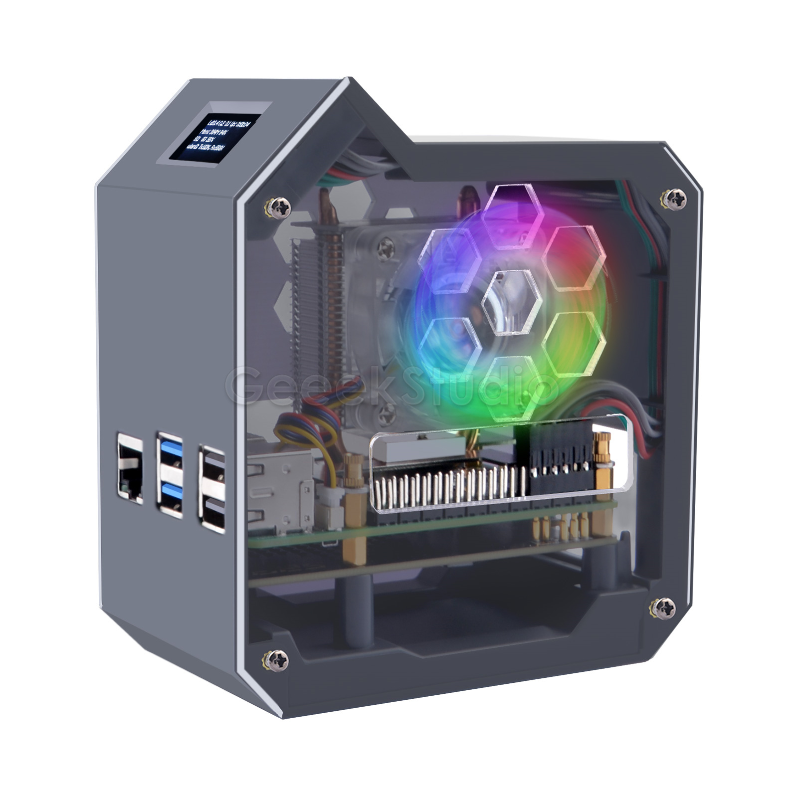 Pi 5 Case - N07 nvme nasミニタワー,raspberry pi 5,アイスタワー付き,m.2 nvme