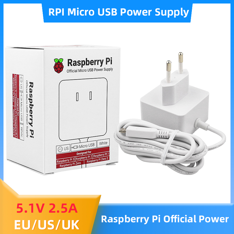 ラズベリーパイ12.5ワット電源5.1v 2.5Aマイクロu - Pi Power Supply のレビューと価格