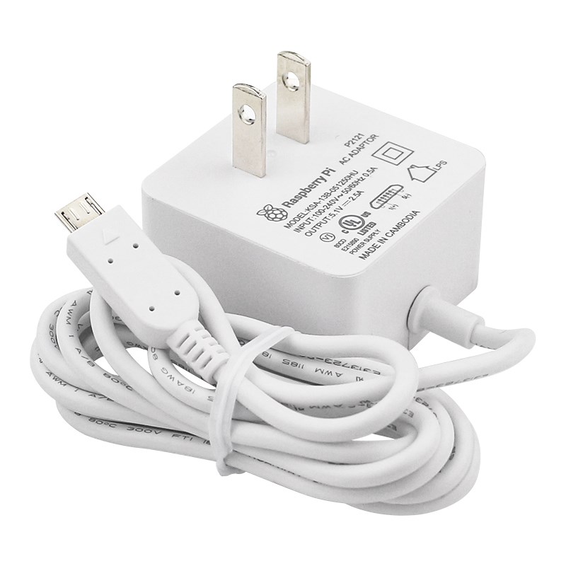 ラズベリーパイ12.5ワット電源5.1v 2.5Aマイクロu - Pi Power Supply のレビューと価格