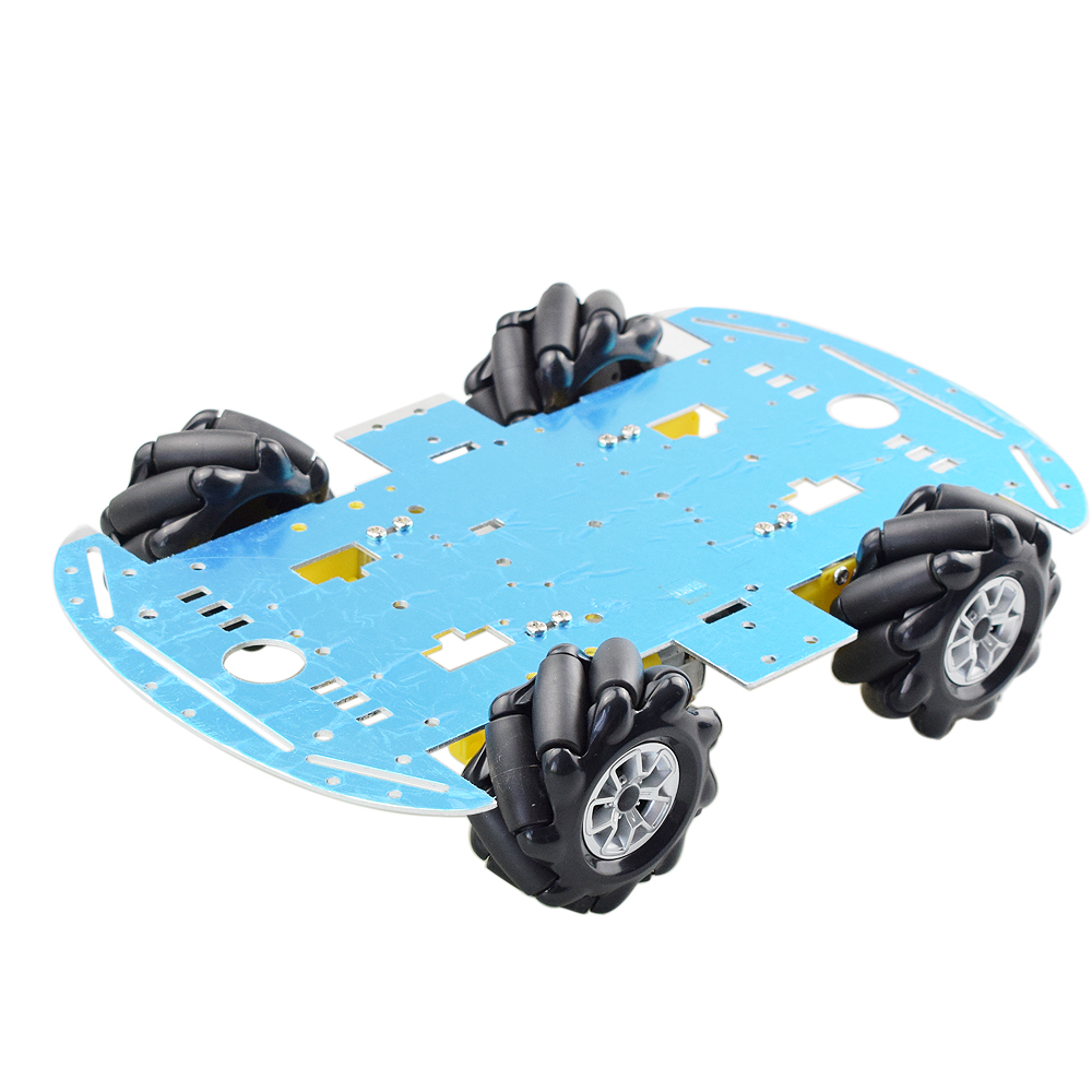 アルミメカナムホイールオムニロボットカーシャーシキット 4  - Raspberry Pi Kit のレビューと価格
