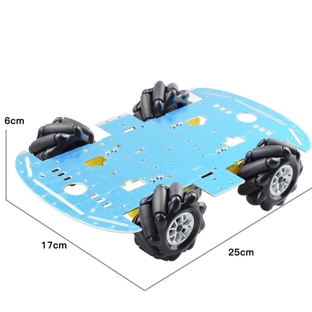 アルミメカナムホイールオムニロボットカーシャーシキット 4  - Raspberry Pi Kit のレビューと価格