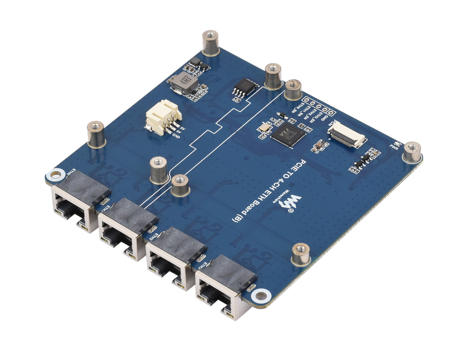 Waveshare PCIe TO 4-Ch ギガビット / - Raspberry Pi 5 のレビューと価格