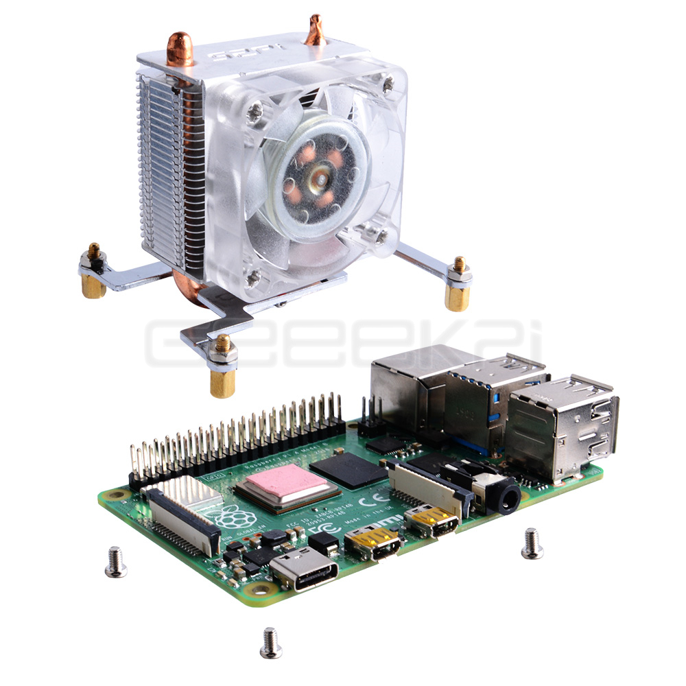 Geeekpiクリアブラックアイスタワー冷却ファンV2.0ス - Pi Cooler のレビューと価格