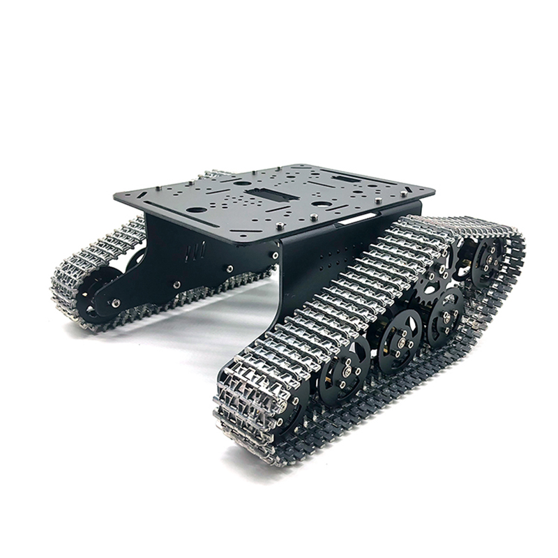 プラスチックまたは金属製の履帯を備えた金属製2WD戦車シャー - Raspberry Pi Kit のレビューと価格