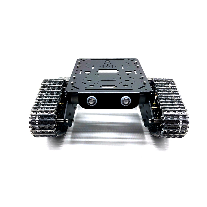 プラスチックまたは金属製の履帯を備えた金属製2WD戦車シャー - Raspberry Pi Kit のレビューと価格