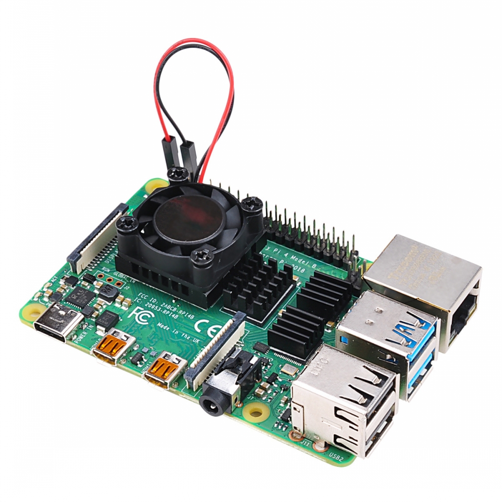 ラズベリーパイ4モデルb用ヒートシンク,シングル冷却ファン, - Pi Power Supply のレビューと価格