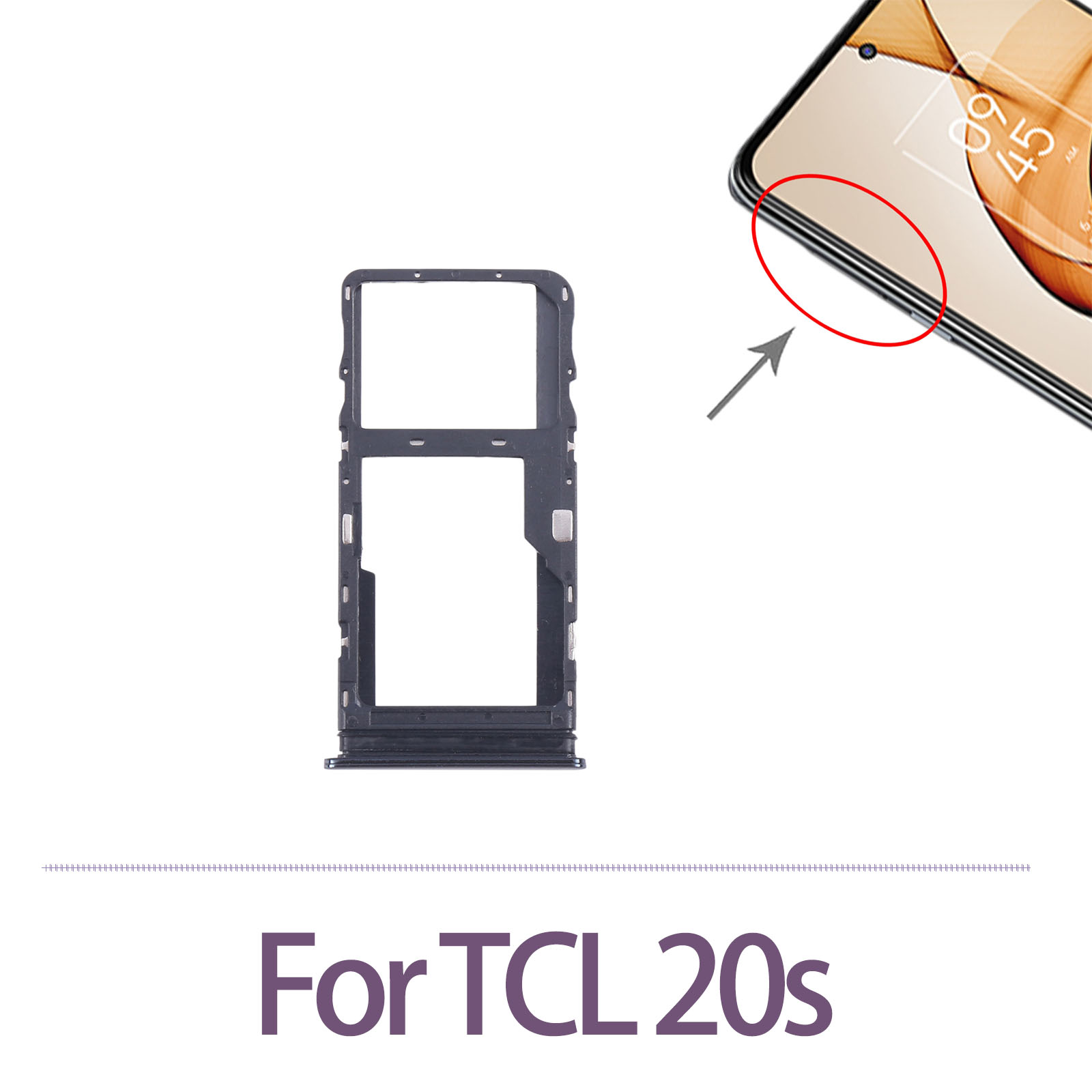 SIM カード修理部品 TCL 20s SIM カードトレイ - Micro Sd Card のレビューと価格