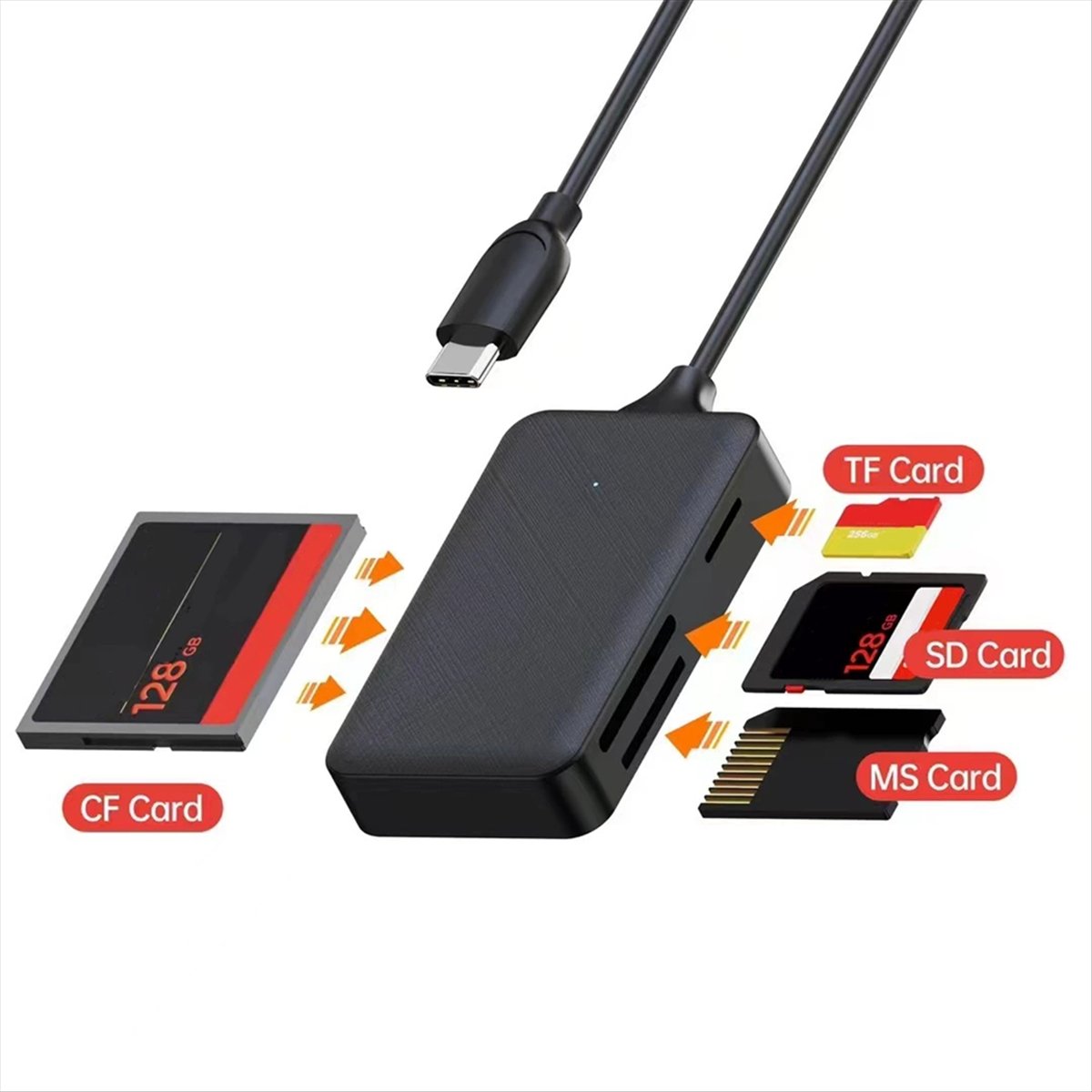 (A60I) 4-in-1 カードリーダー タイプC SD  - Micro Sd Card のレビューと価格
