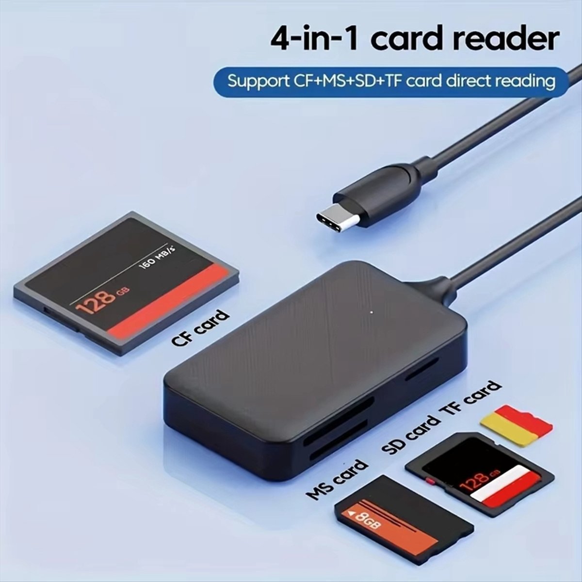(A60I) 4-in-1 カードリーダー タイプC SD  - Micro Sd Card のレビューと価格