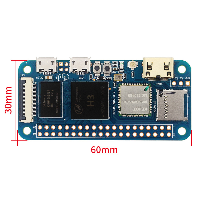 Banana Pi-M2 Zero H3 クアッドコア ミニ - Pi Zero のレビューと価格