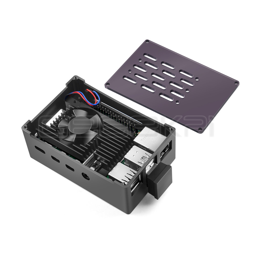 Geeekpiアルミレンガケース黒シェルとM.2 sata  - Pi 4 Case のレビューと価格