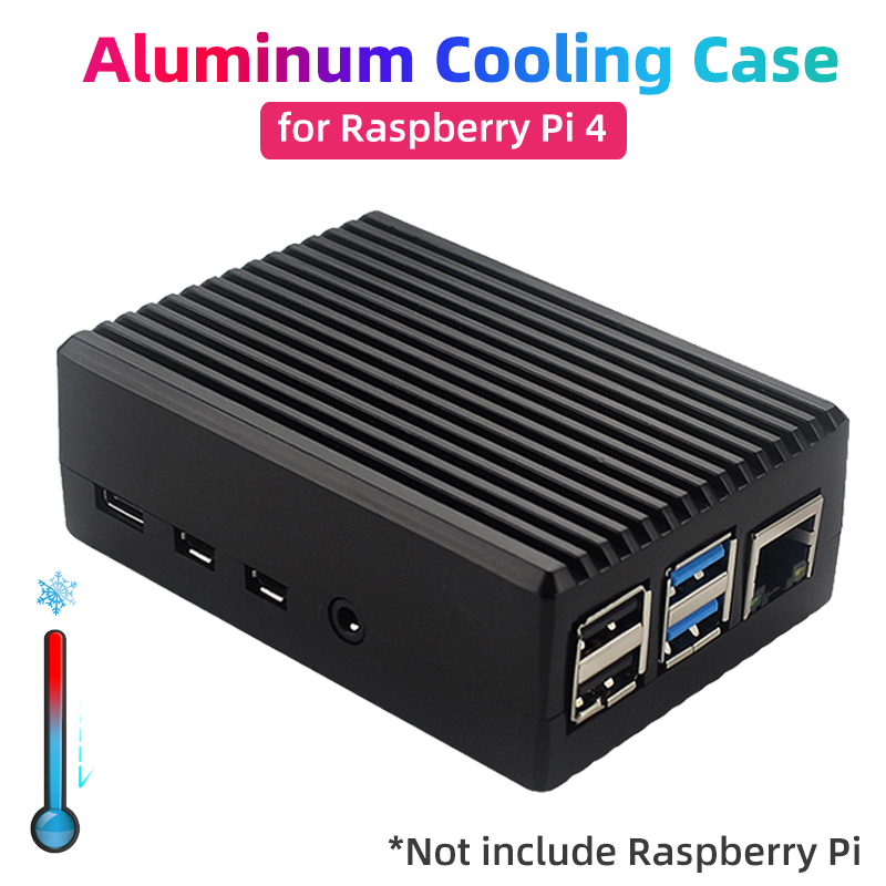Raspberry Pi 4 アルミニウム合金ケース ブラッ - Pi 4 Case のレビューと価格