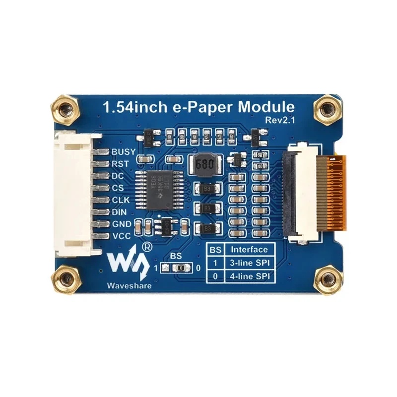 1.54 インチ電子ペーパー ディスプレイ モジュール SP - Raspberry Pi 4 のレビューと価格