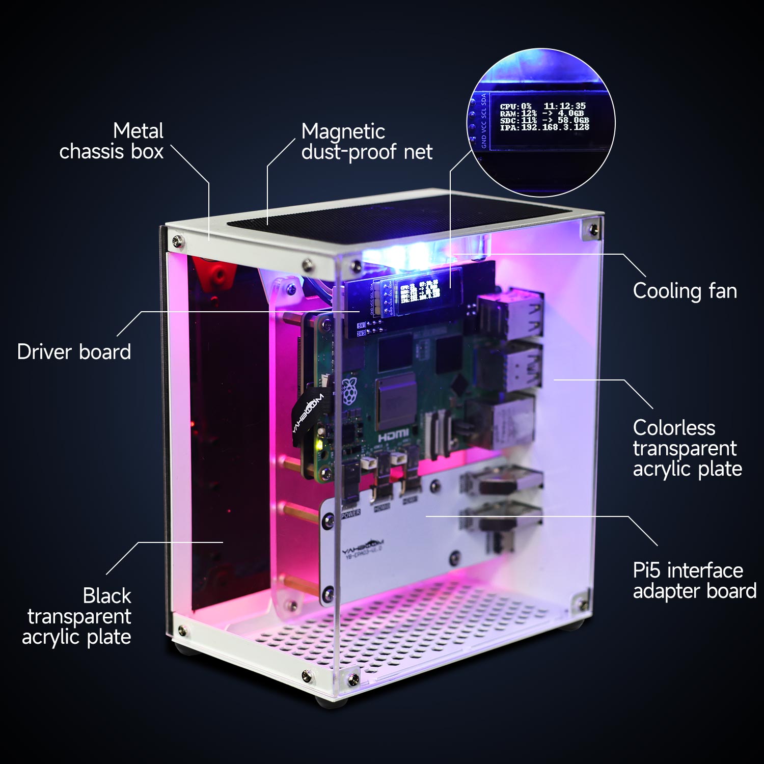 Raspberry Pi 5ケース保護キット,冷却ファン付き - Pi 5 Case のレビューと価格